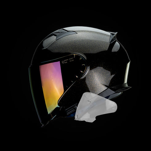 Casco Abierto Emerald 3/4 Sparkle Negro Acabado Brillante Logo Mercado Pago Hasta 20% OFF con Meses sin Tarjeta.